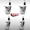 Service Caster 4'' SS Nylon Swivel 1-3/8'' Expanding Stem Caster Set 2 Total Lock Brakes, 4PK SCC-SSEXTTL20S414-NYS-2-S-2-138 - alternate 2